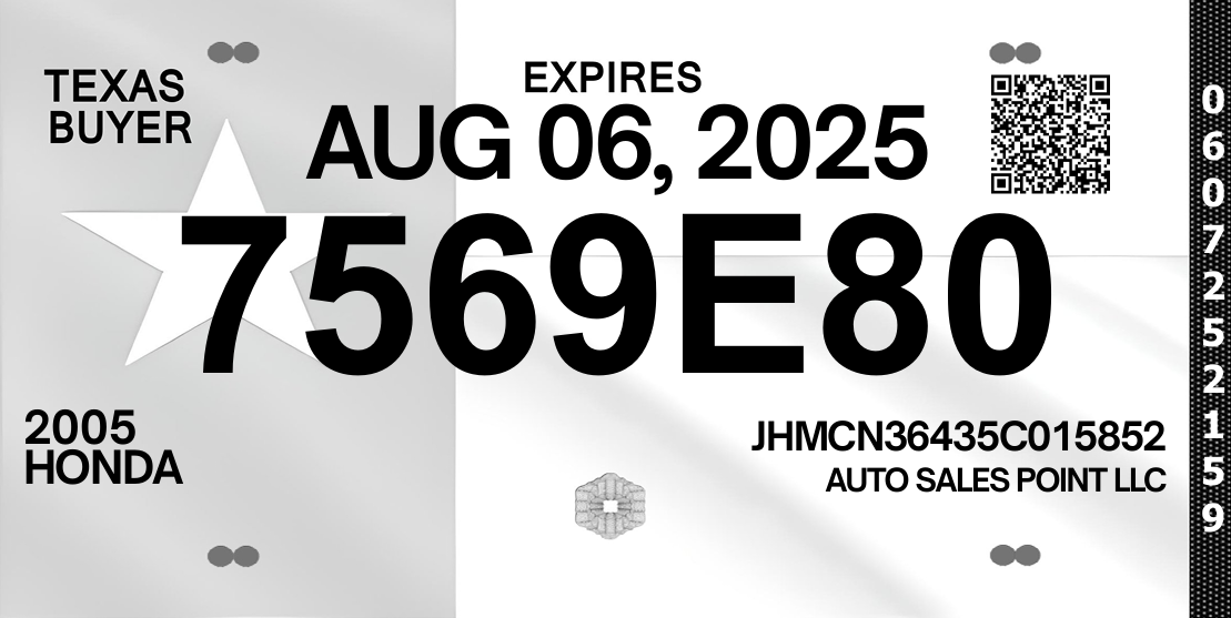 placa temporal de automobil