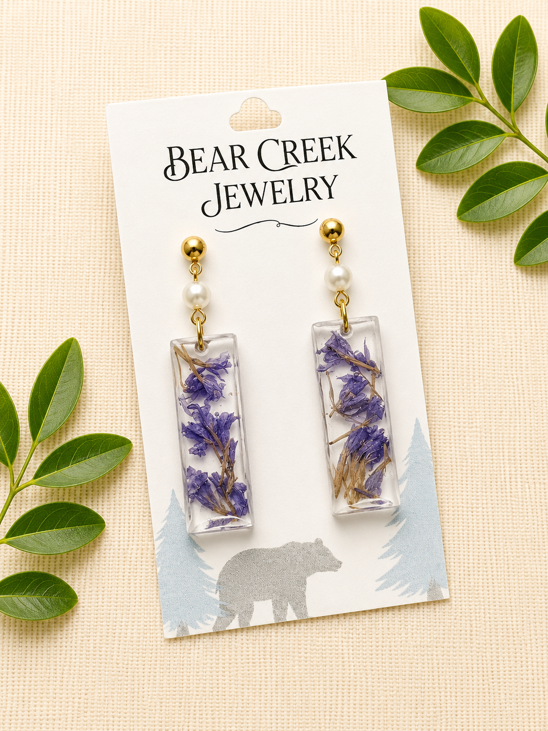 Purple Leaves & Herbs w/ Beads