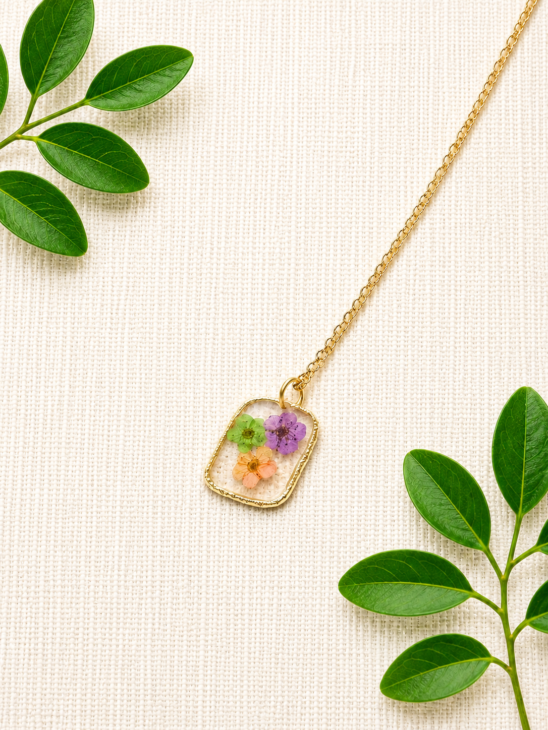 Purple, Green & Orange - Dainty