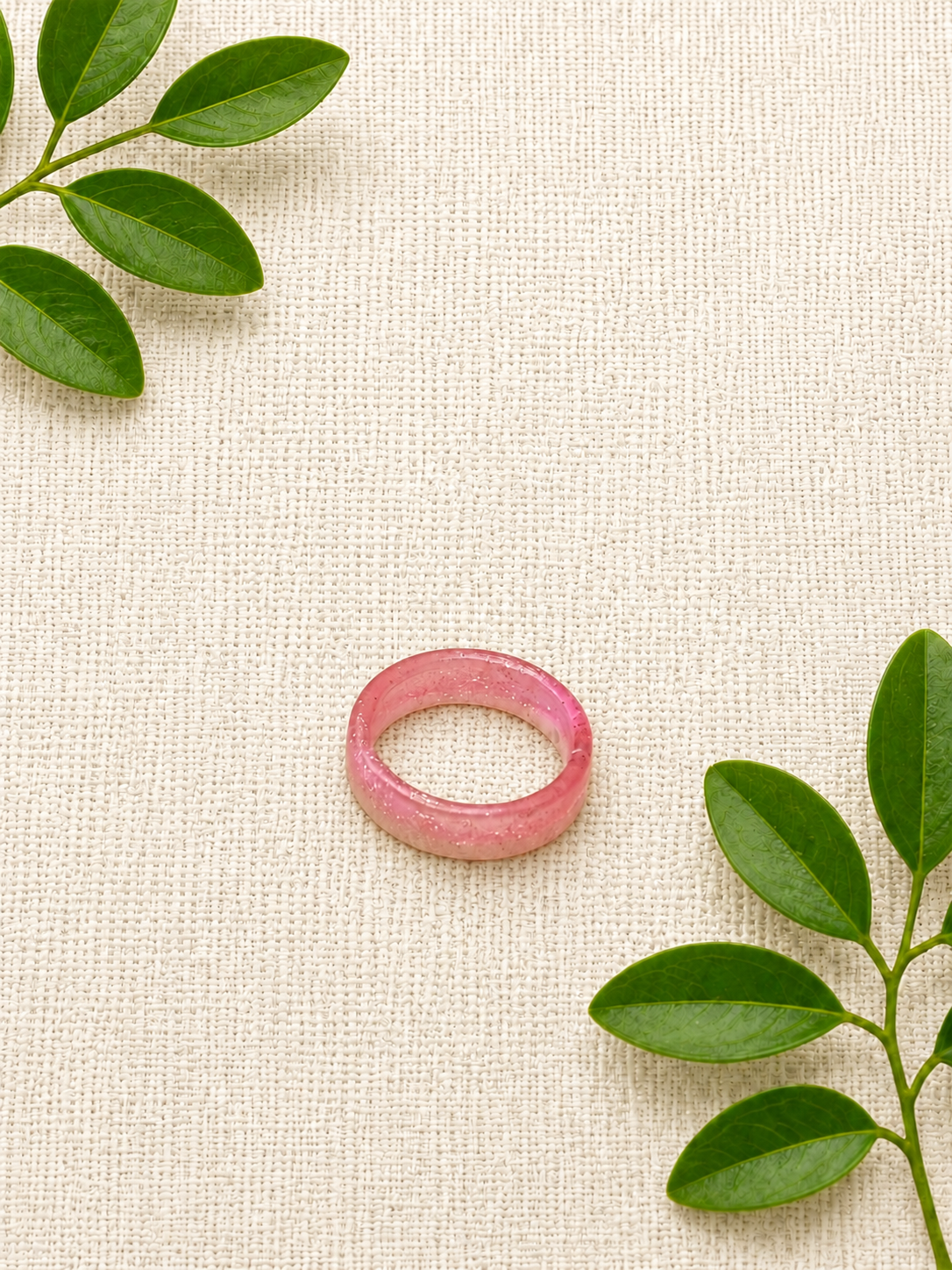 Pink & White w/ Gold Glitter - Size 8