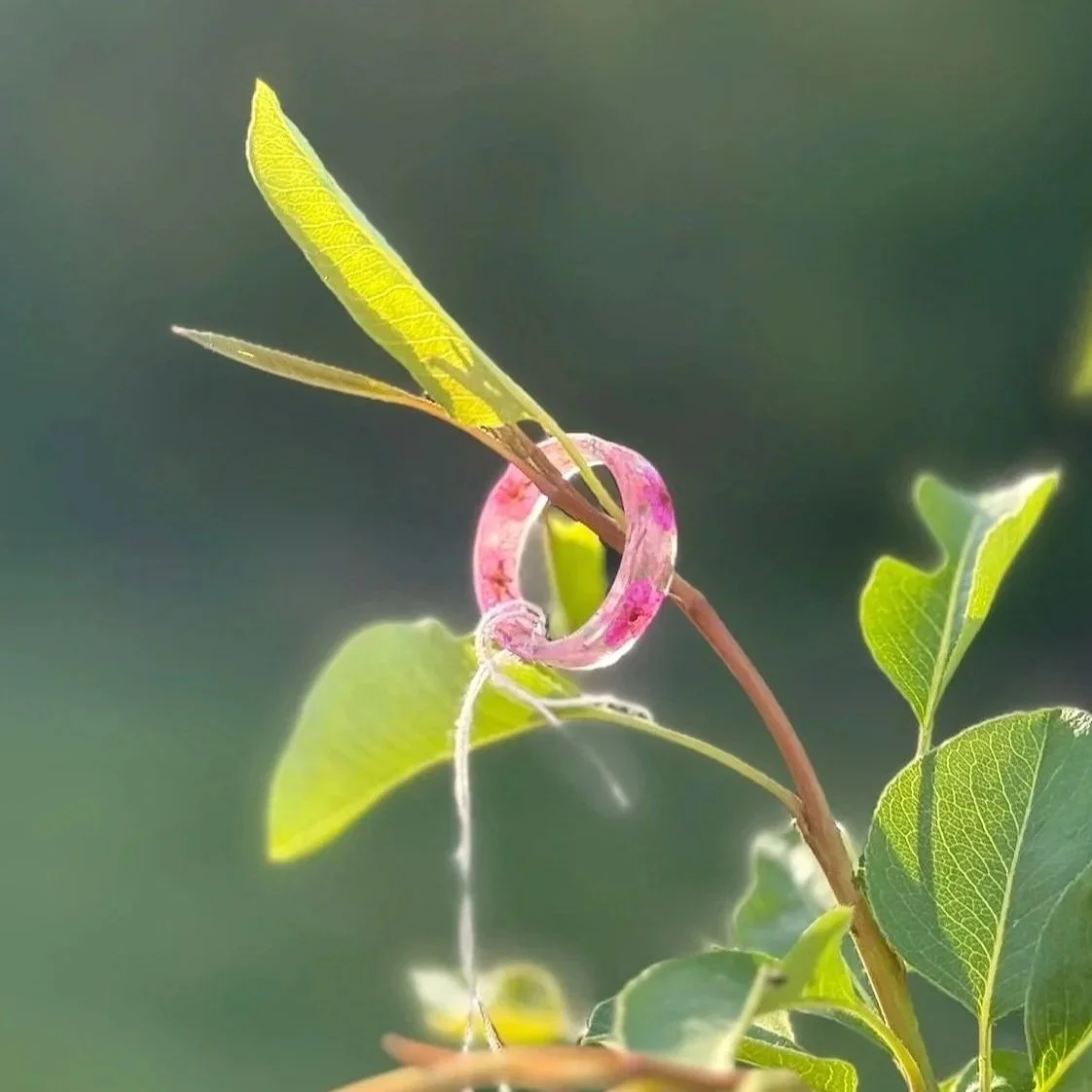 Pink Flower Ring - Size 8