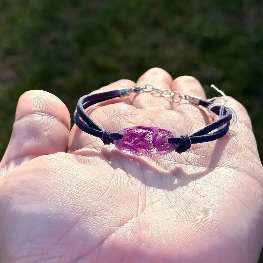 Purple Leaf Bracelet w/ Purple Band