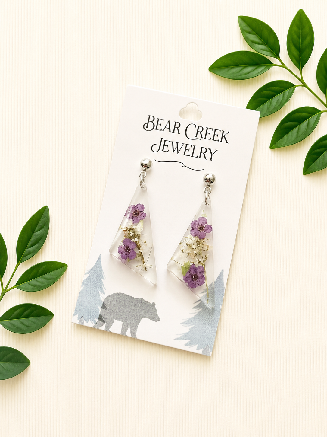 Purple Flowers w/ White Baby's Breath