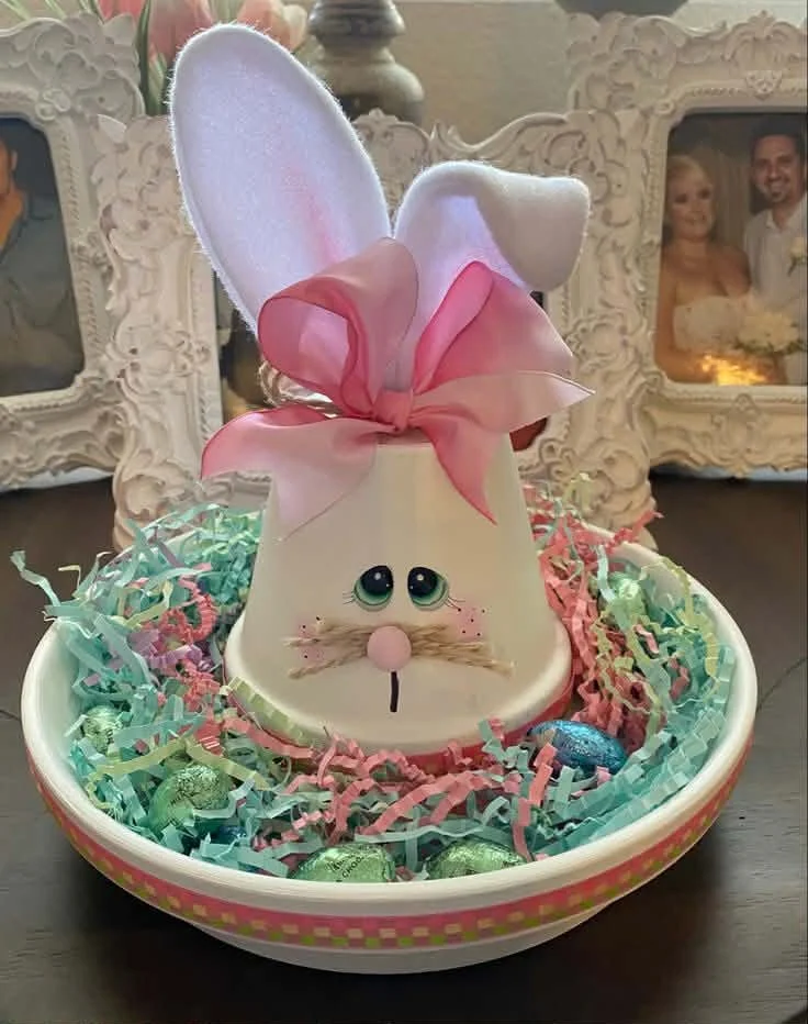 Terra Cotta Bunny Candy Dish/ Centerpiece (3/6)