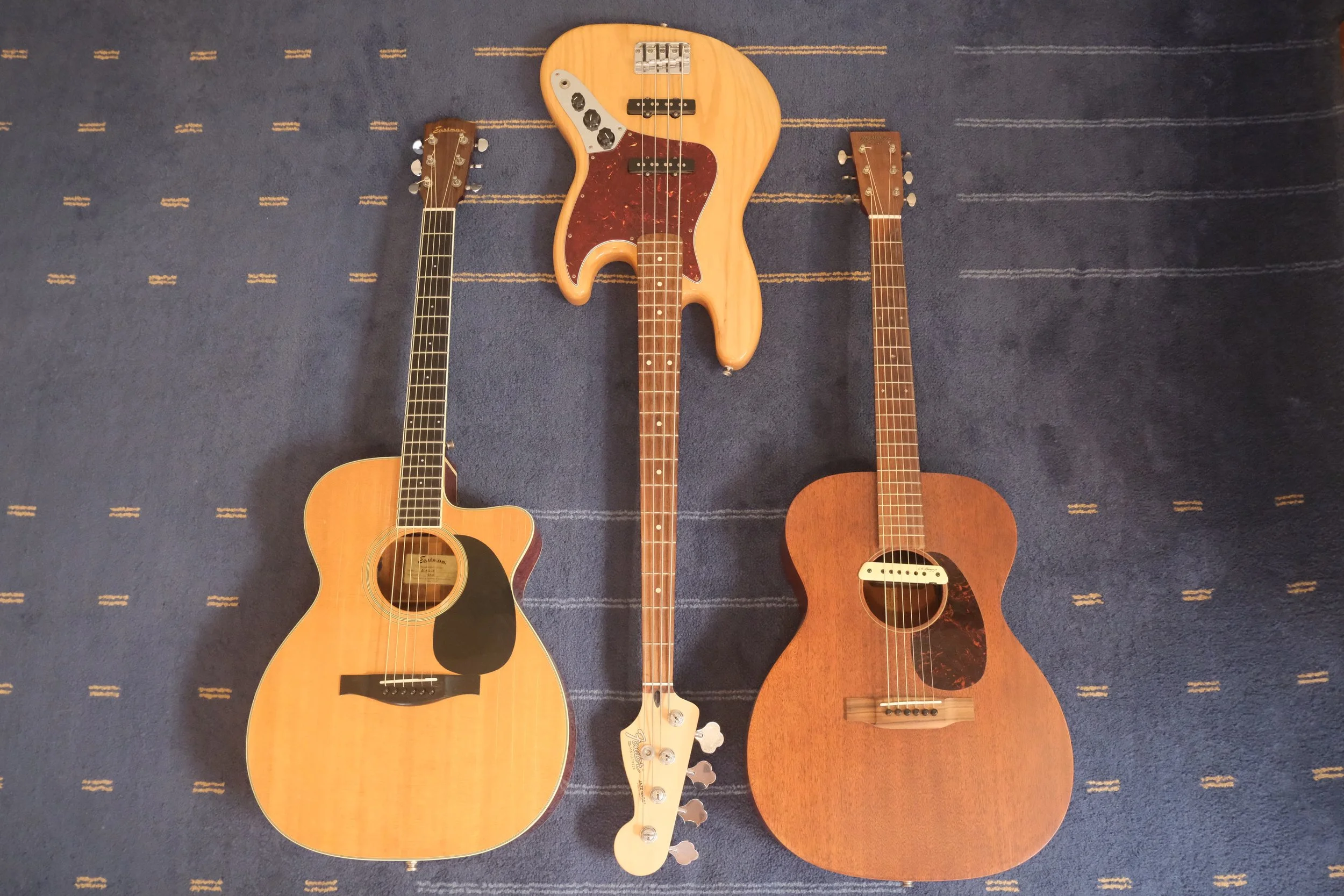 acoustic guitars and bass