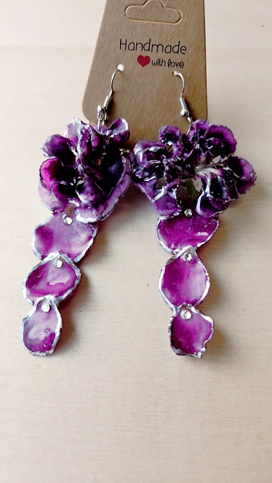 Purple Blossom Elegance Earrings