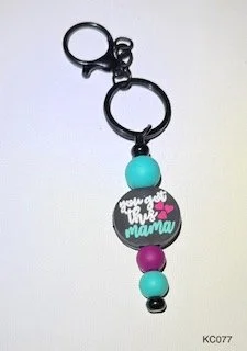 You Got This Mama Beaded Keychain