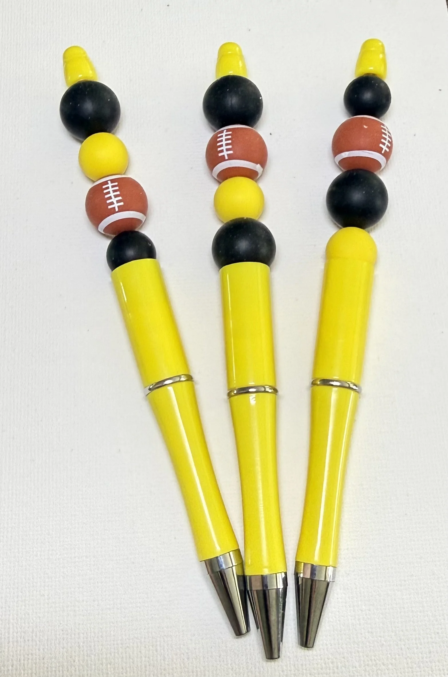 Black & Yellow Beaded Pens