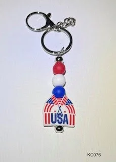 USA Beaded Keychain