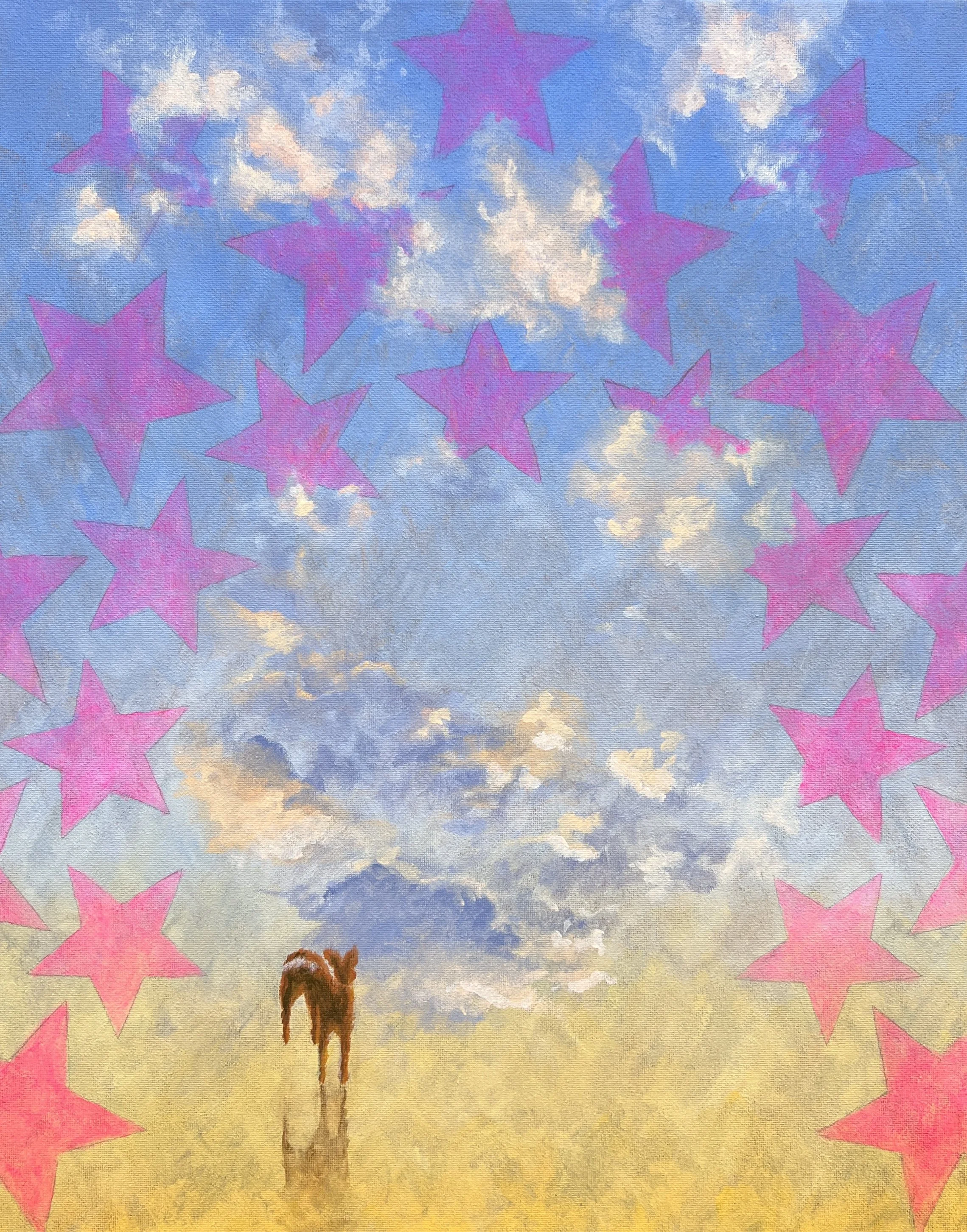 is this heaven? Acrylic on canvas, 16 x 20 in. 2024
