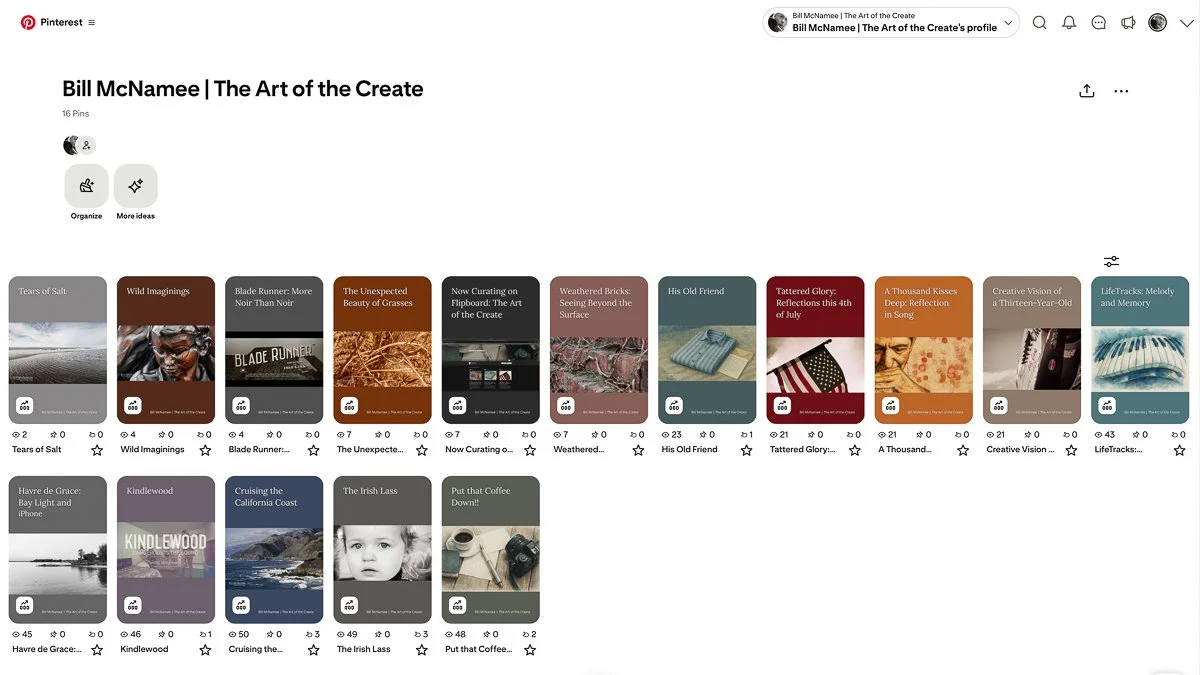 Now Curating on Pinterest: The Art of the Create