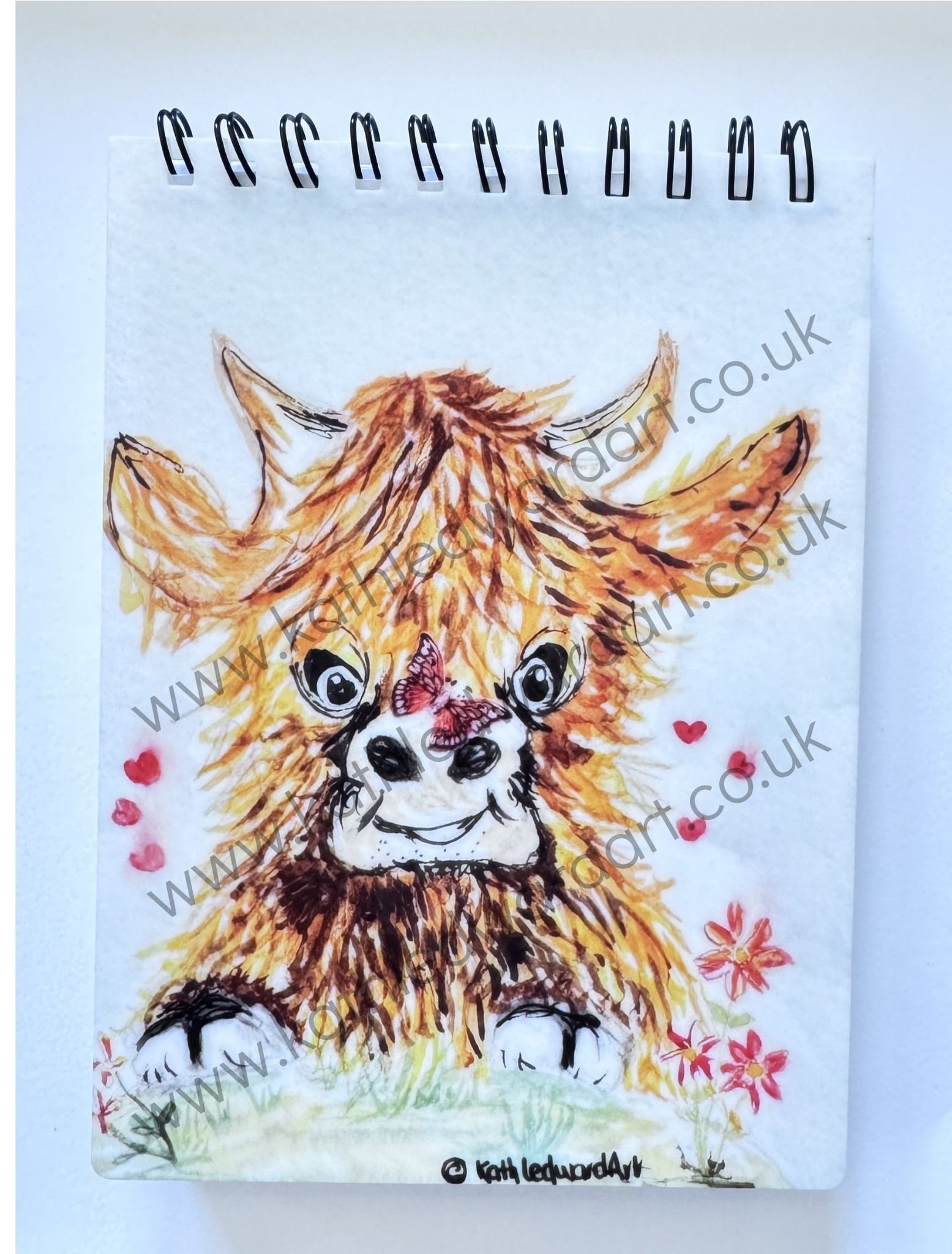 A6 Notebook Highland Cow comical
