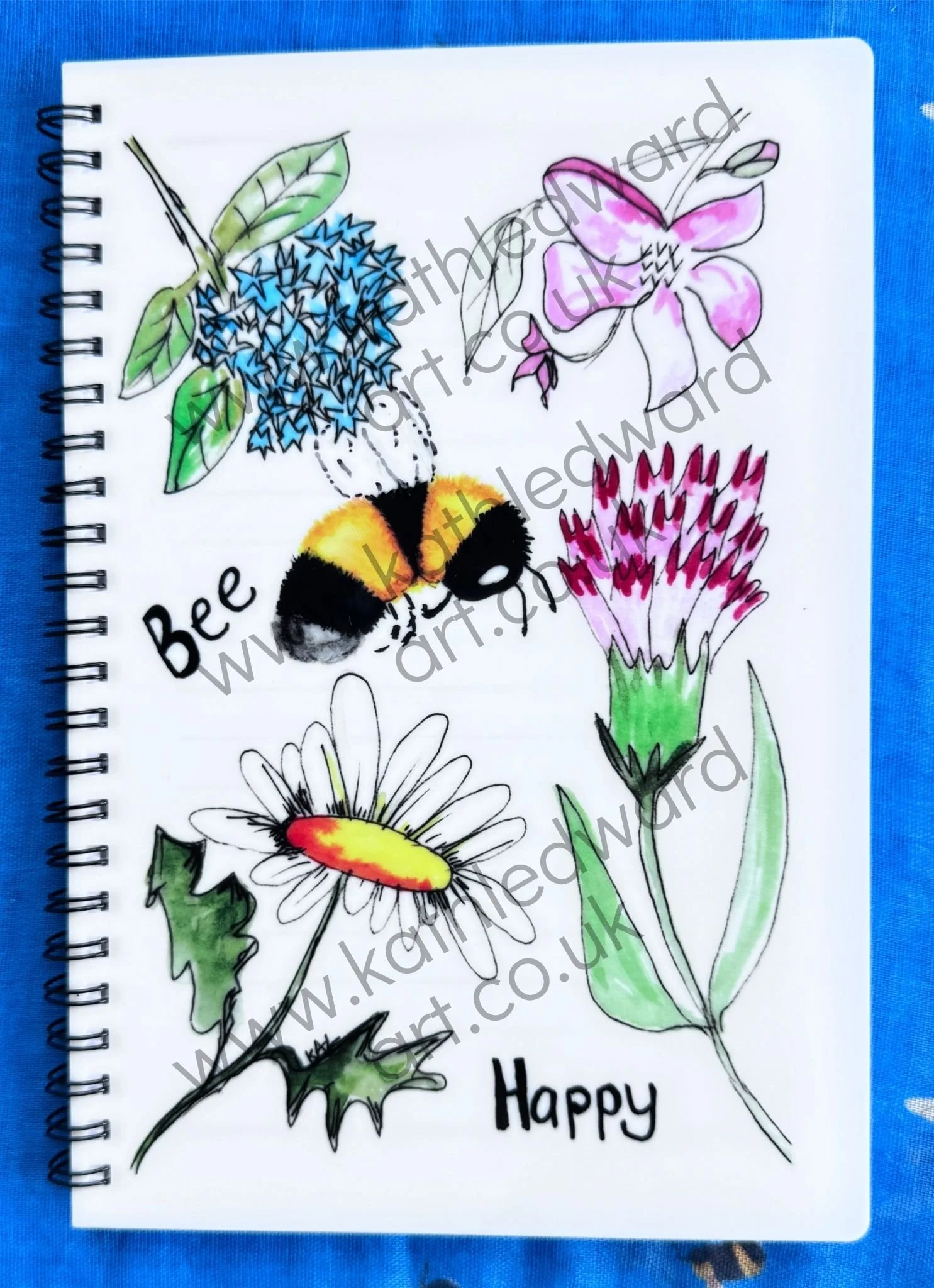 A5 Bee Happy A5 lined notebook.jpg