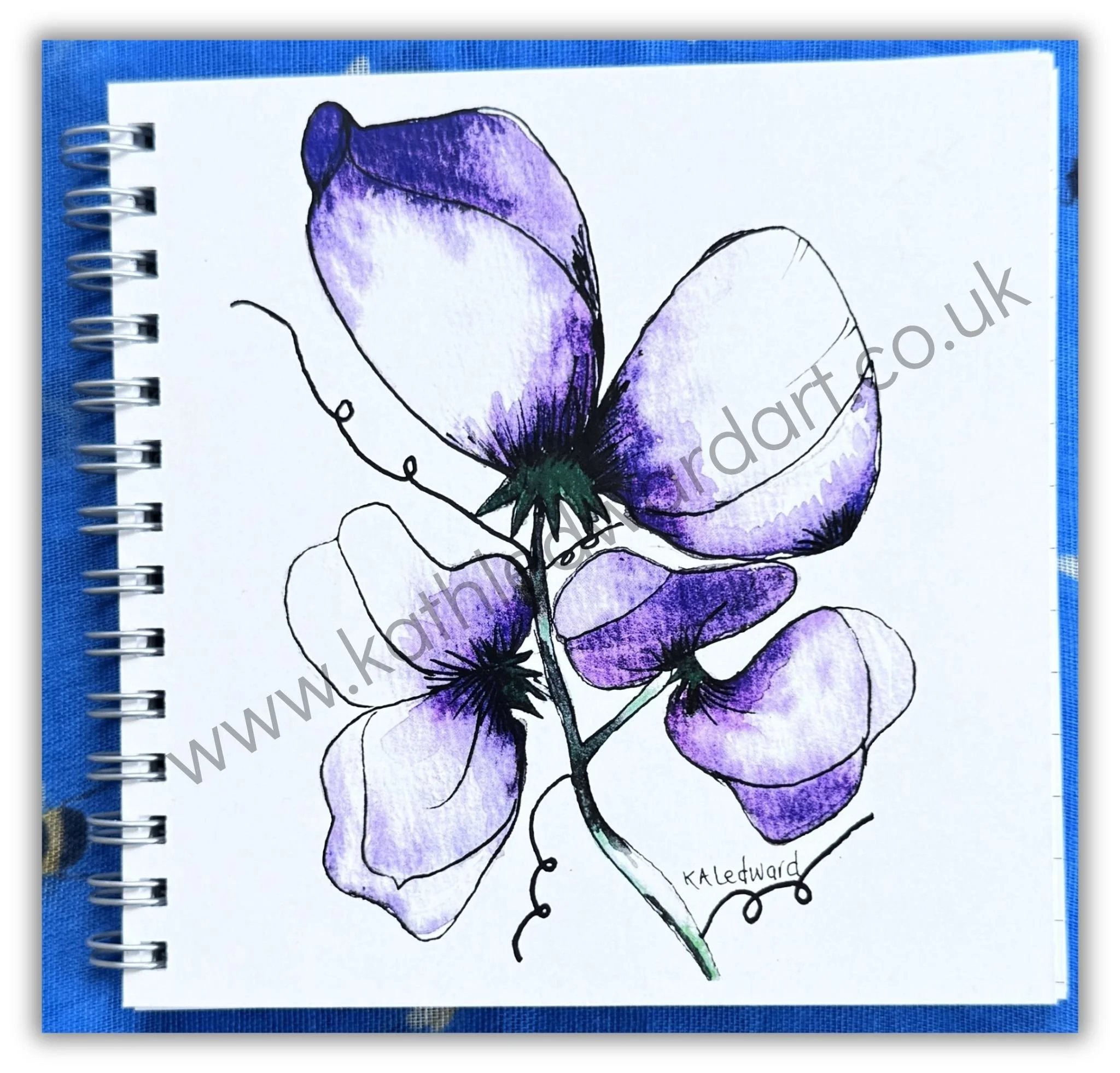 Sweetpea A6 Notebook - Blank Pages.jpg