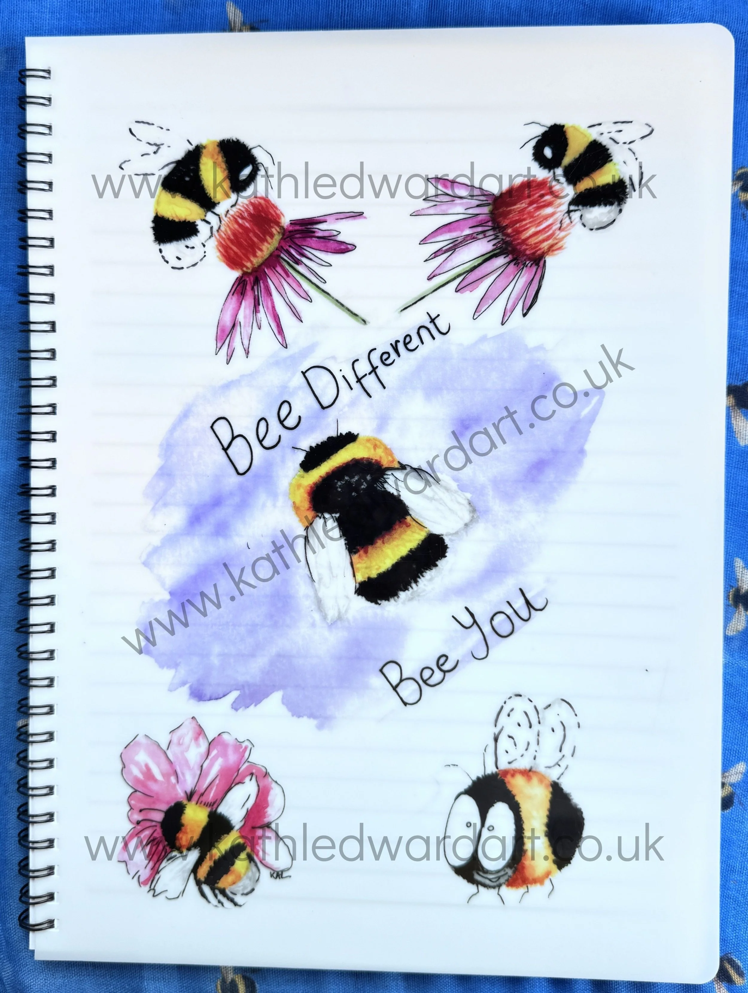 Bee Different, Bee You A4 lined notebook.jpg