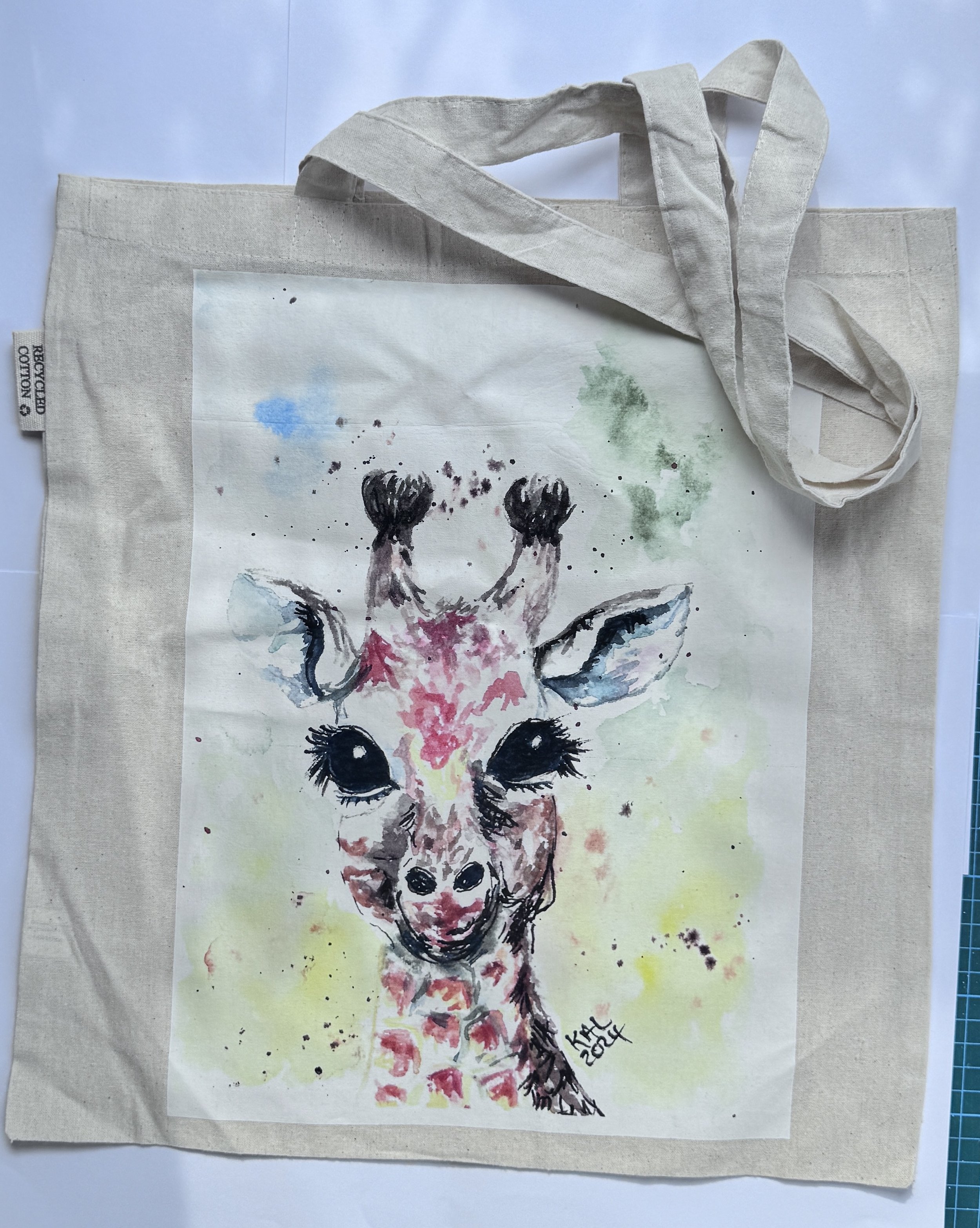 Cotton Tote Bag - Giraffe