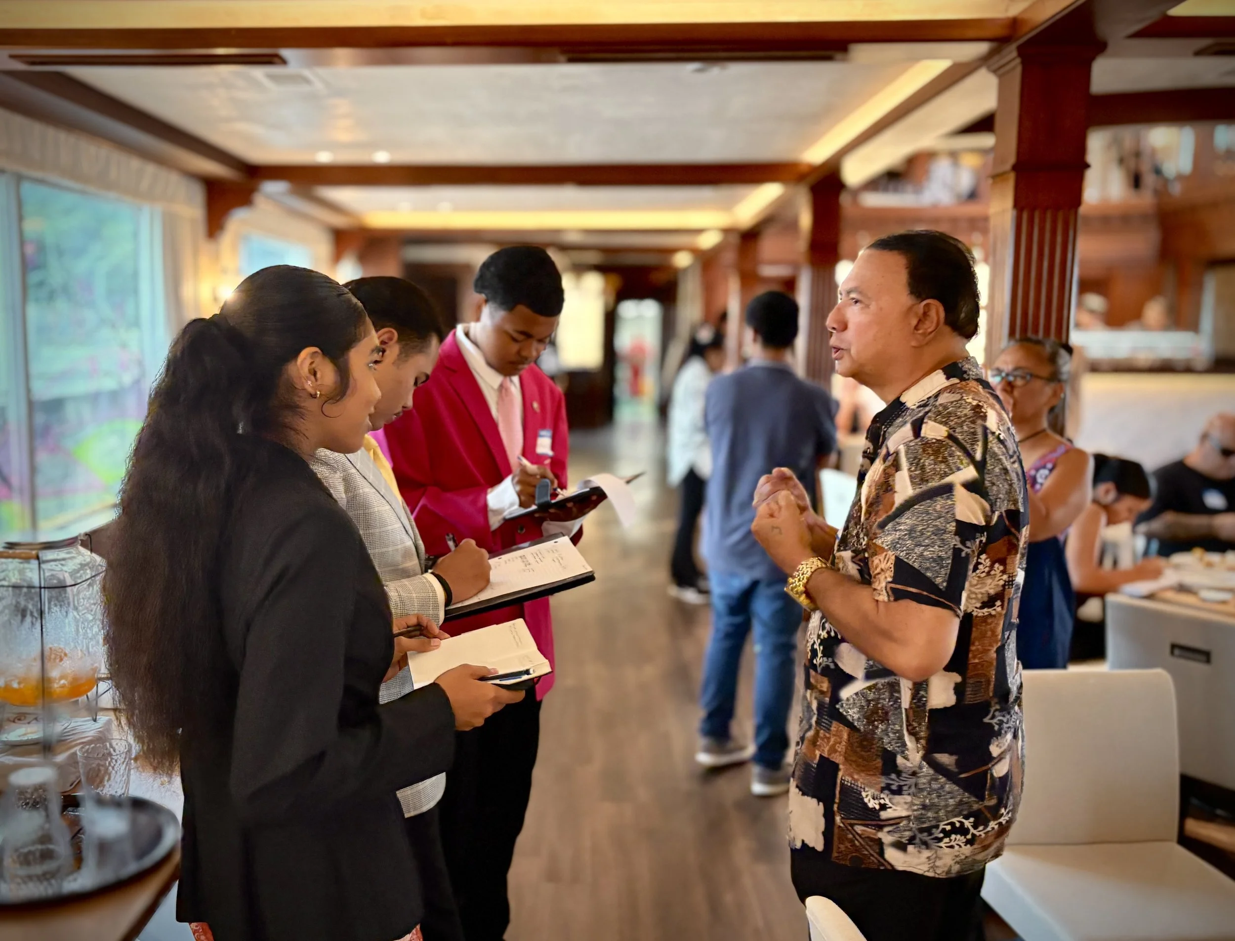 Industry networking event and representative of shared coworking spaces in Palau.