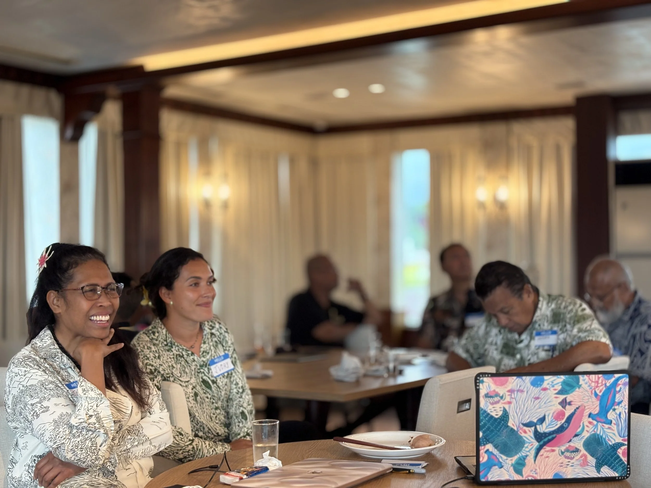 Industry networking event and representative of shared coworking spaces in Palau.