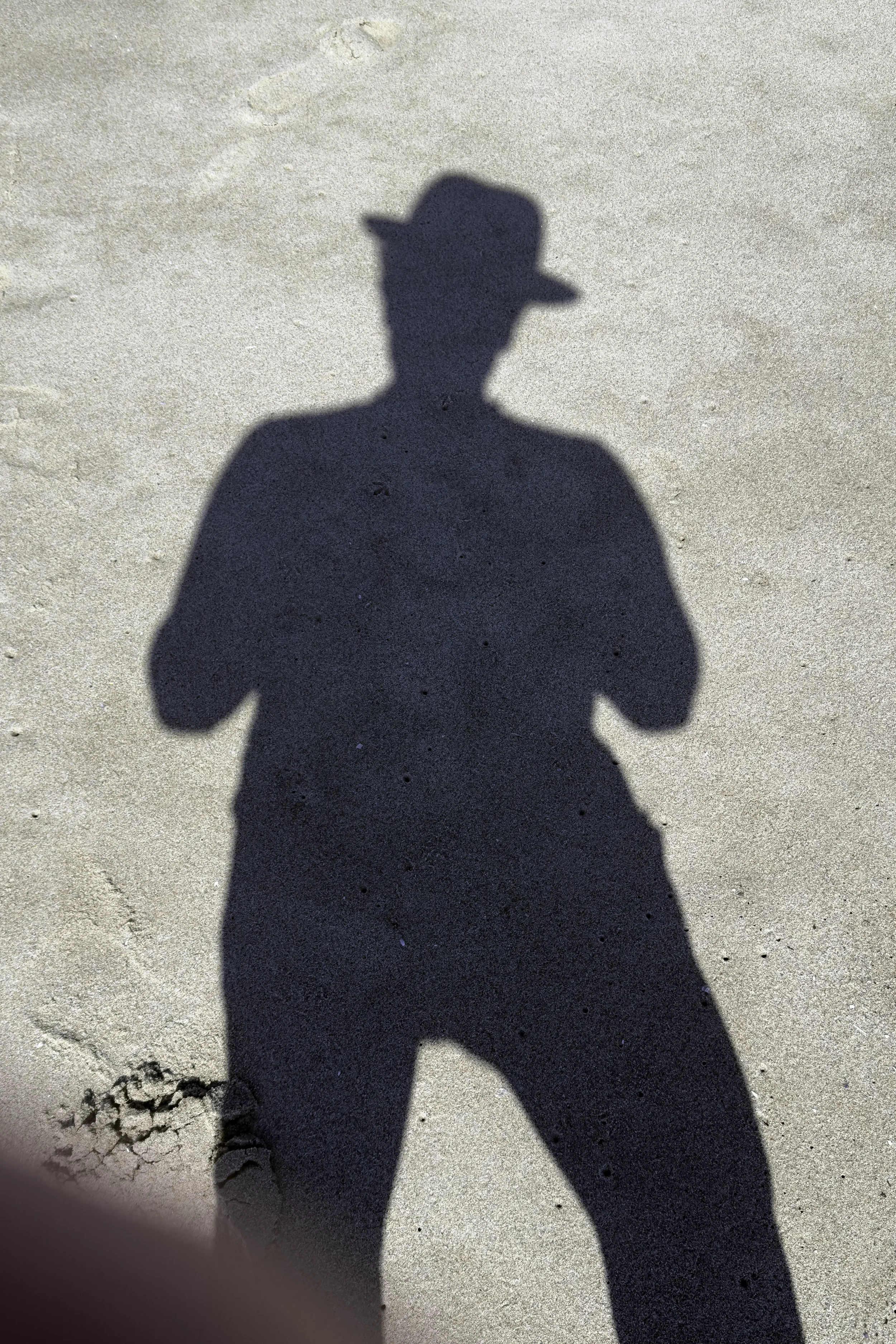 My mom said it looks like I am fondling my breasts. The shadow knows.