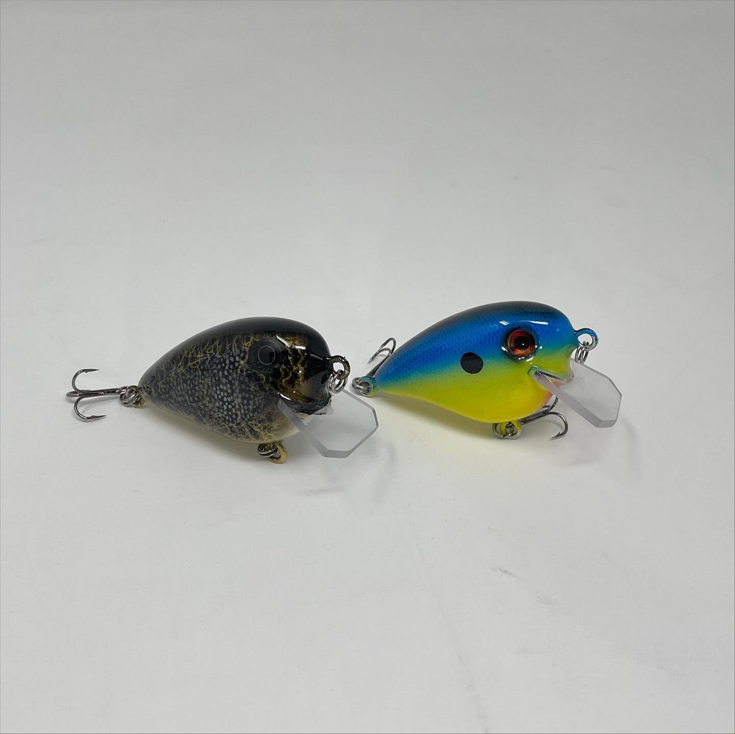 Pair of small guys. #fishing #bassfishing #woodworking #handmade #painting #crankbait #smallbusiness