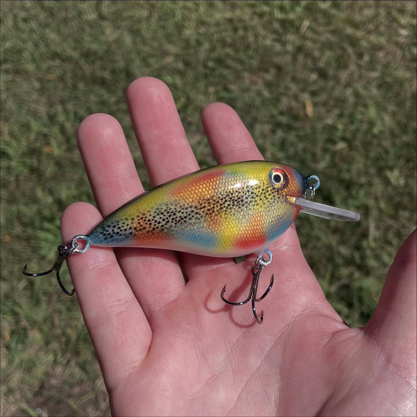 Funky looking one  #woodworking #fishing #bassfishing #crankbait #handmade #custom #painting #luremaking #smallbusiness