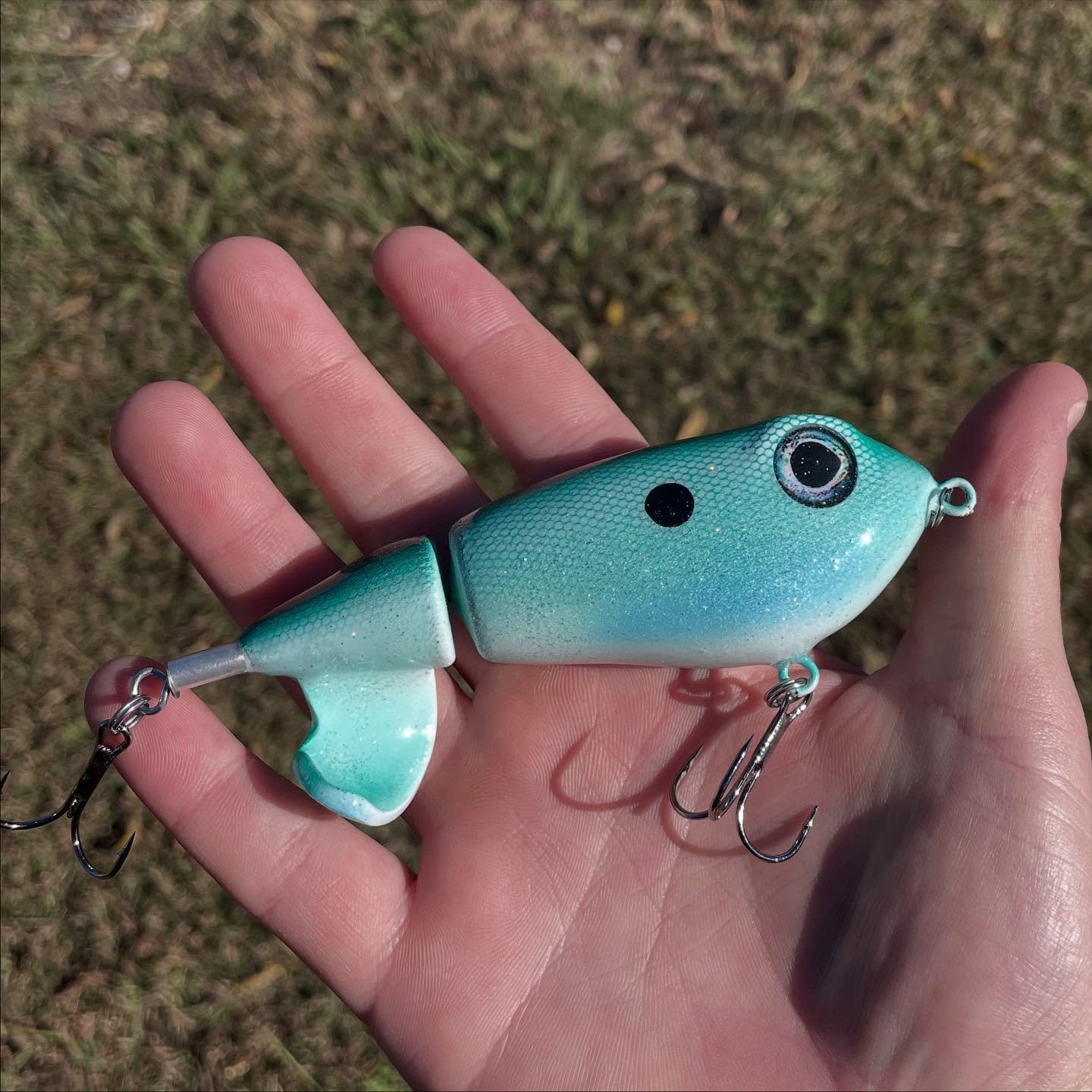 You ever seen a handmade whopper plopper?  #fishing #bassfishing #topwater #woodworking #handmade #lures #luremaking #airbrush