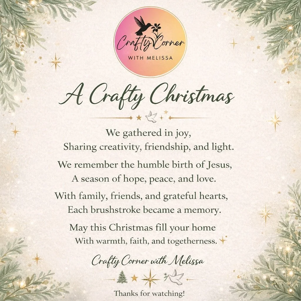 Have your self a Merry little Christmas #CraftyCornerWithMelissa
#ACraftyChristmas
#RiteAidCommunity
#ChristmasCreativity
#FaithFamilyFriends
BirthOfJesus
HolidayArt
CreativeCommunity
PaintTogether
SeasonOfGiving
ChristmasBlessings
ArtAndFaith
Commun