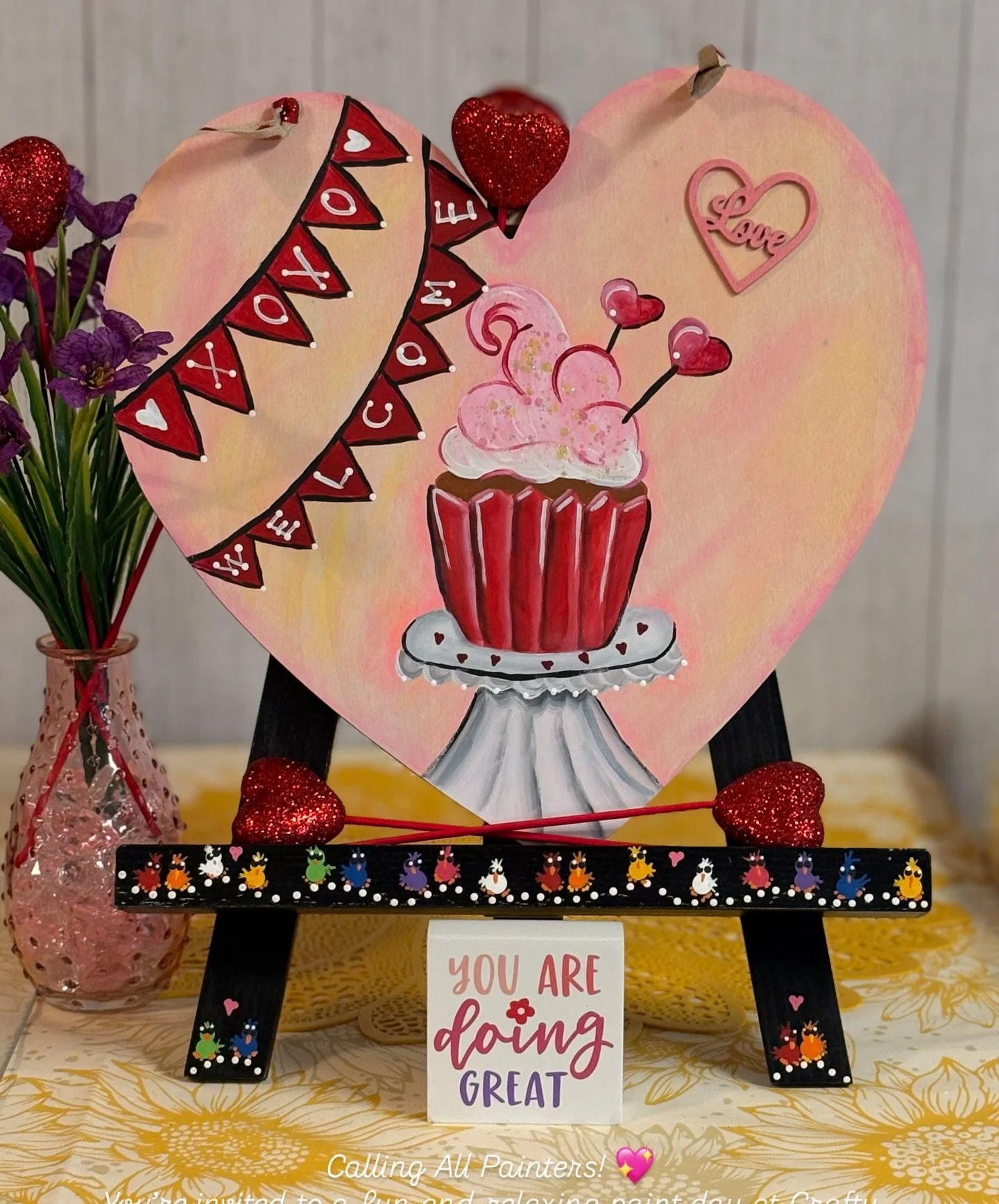 Calling All Painters! 💖
You&rsquo;re invited to a fun and relaxing paint day at Crafty Corner with Melissa!

We&rsquo;ll be creating a sweet Valentine Door Hanger filled with hearts, color, and joy &mdash; perfect for celebrating the season and spre