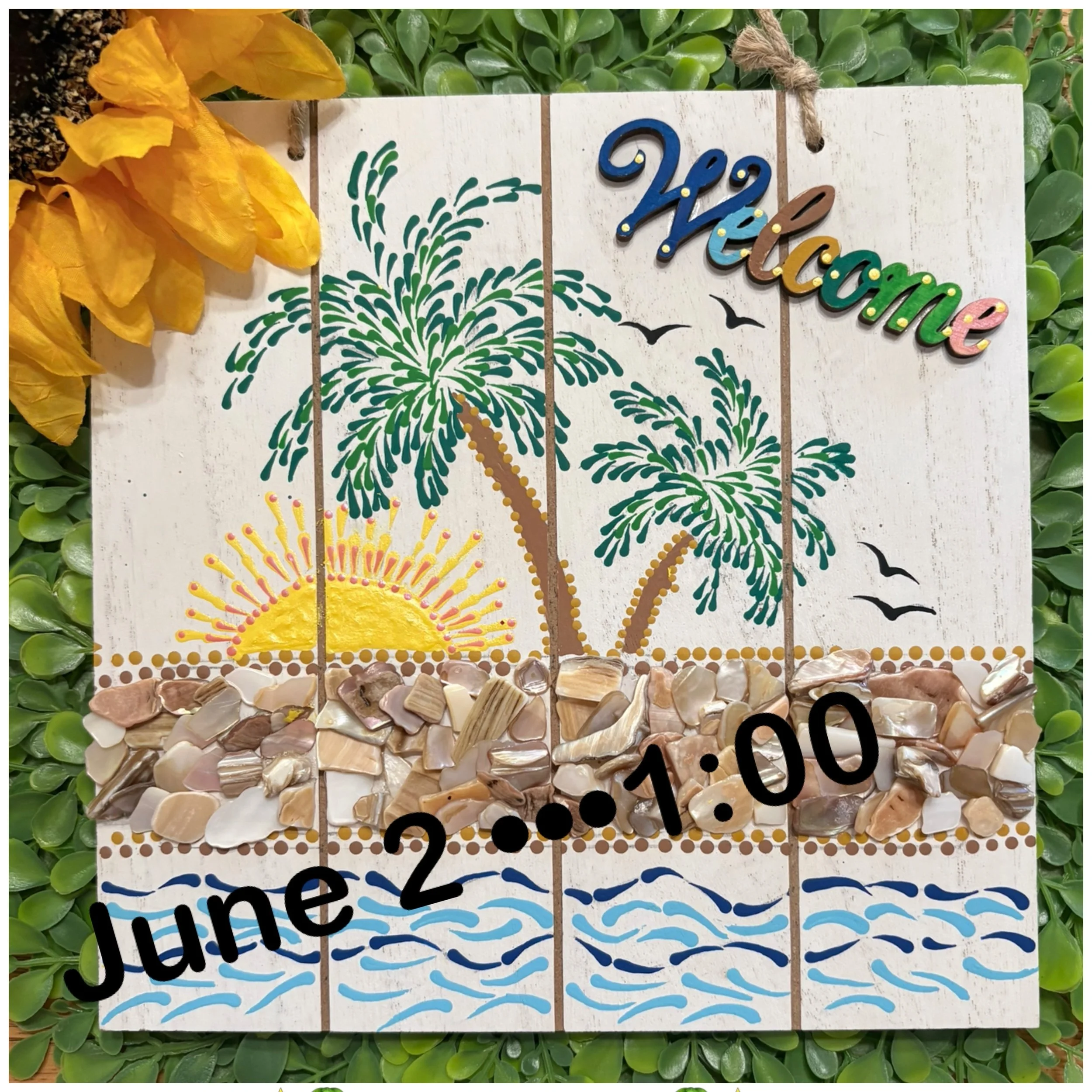 ☀️🌴 Crafty Corner with Melissa 🌴☀️

Come create this beautiful tropical beach sign with us!
A fun and relaxing class filled with sunshine, creativity, and coastal vibes. 🌊

No experience necessary &mdash; I supply everything!

📍 Crafty Corner wit