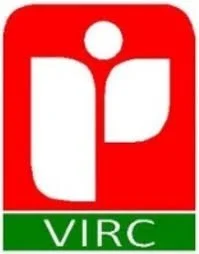 Red background with a white letter 'i' and a white leaf shape, and a green section with the word 'VIRC' underneath.