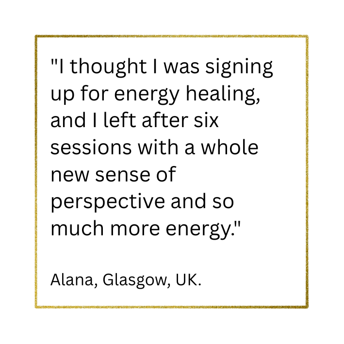 client testimonial saying client had a new sense of perspective and more energy after six sessions
