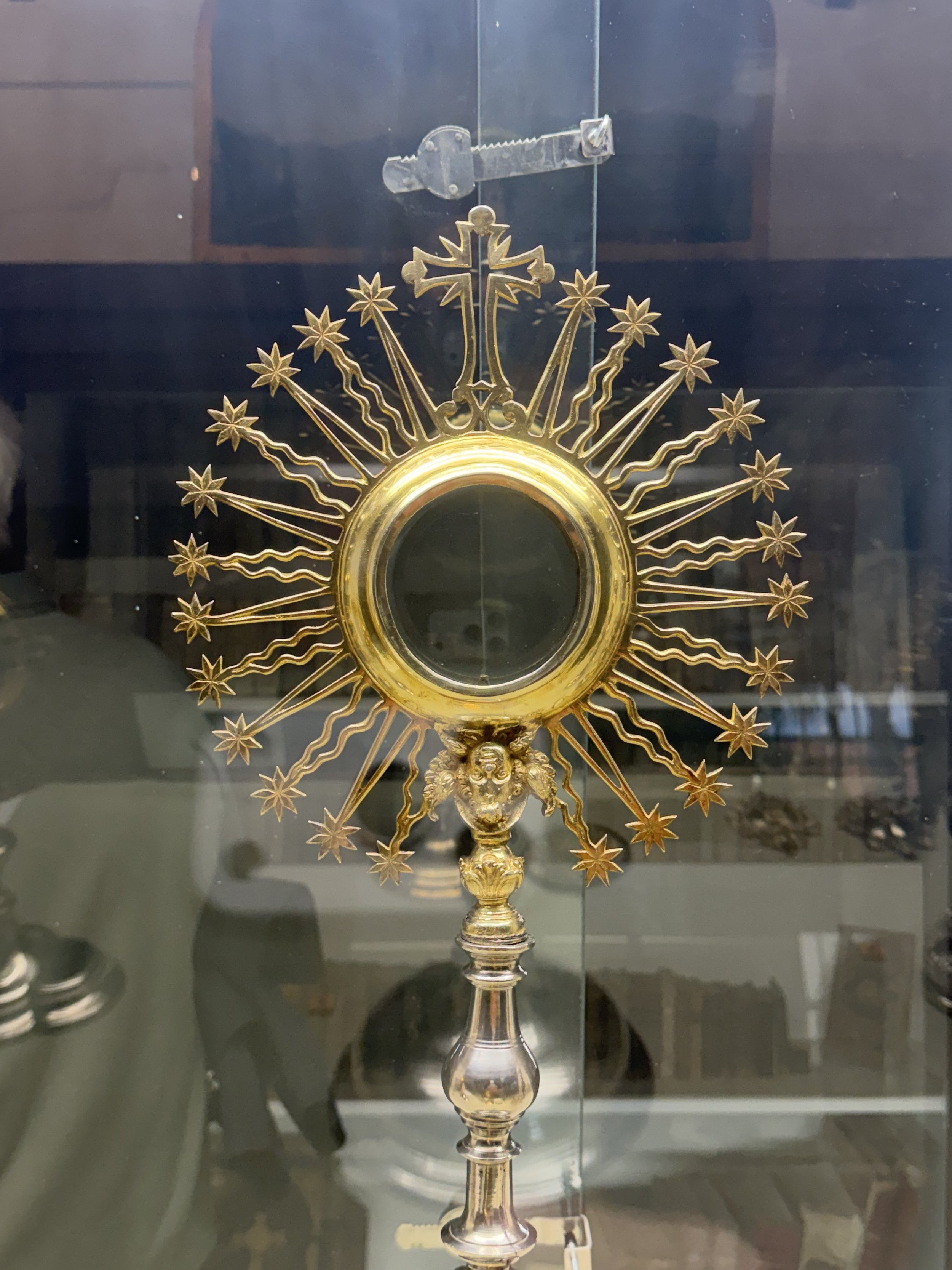 A original montstrance that was used at the mission.