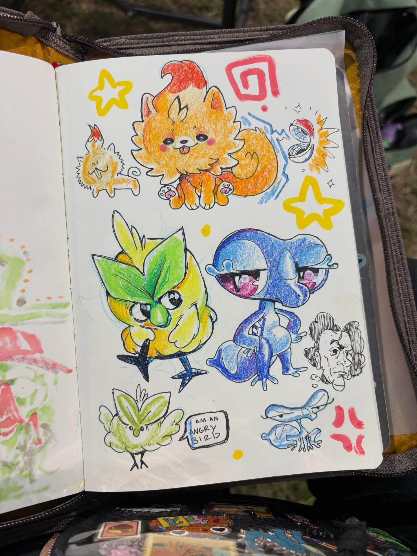 Some doodles at work ✨ I lowkey love the new starters 
-
-
-
-
#art #drawing #sketchbook #illustration #pokemon