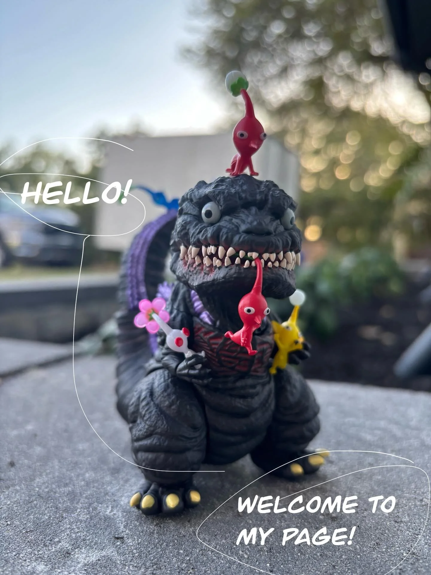 Now don&rsquo;t EVER speak to me or my sons ever again 
-
-
- reupload because I had an Idea ✨
-
#godzilla #pikmin #art #photography