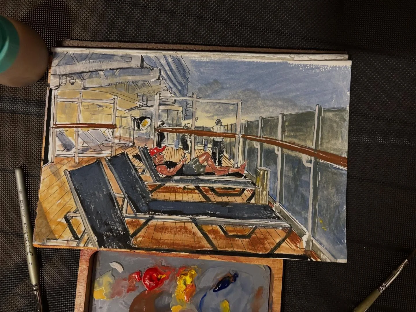 Another sketch from my cruise this passed week ✌️
-
-
-
-
#art#drawing#painting#illustration#cruise#msc#seascape#2025#pleinair#urbansketching