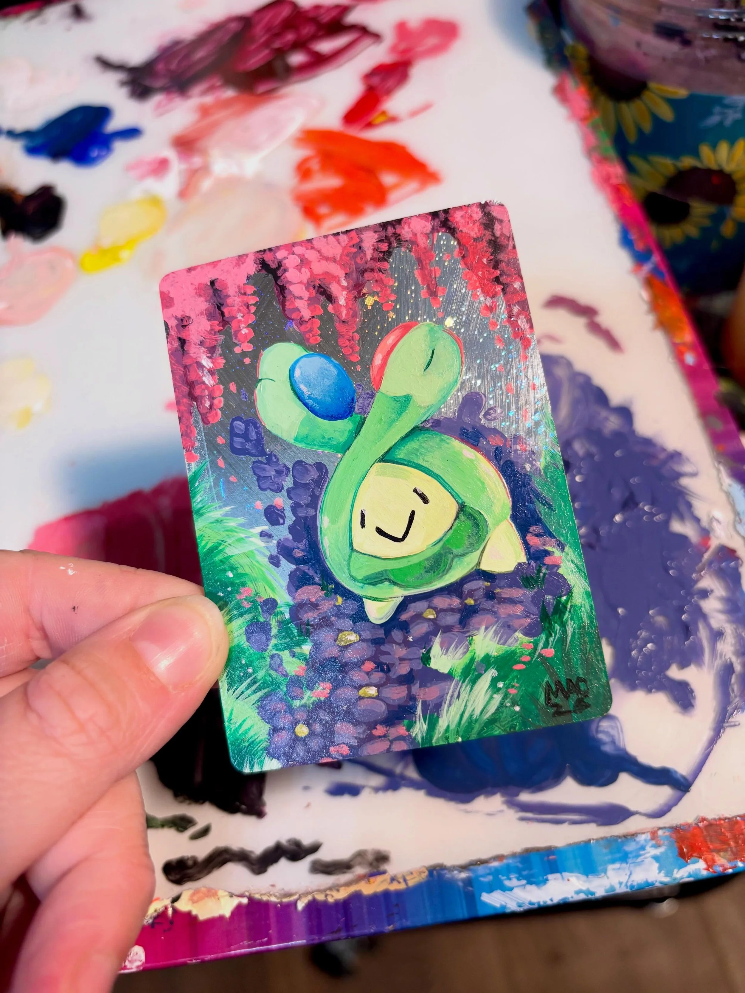 If pokemon wont make more budew cards, then ill make them myself 
- Budew is my perfect little angel, amazing creature
-
-
-
#art #budew #painting #illustration #pokemon