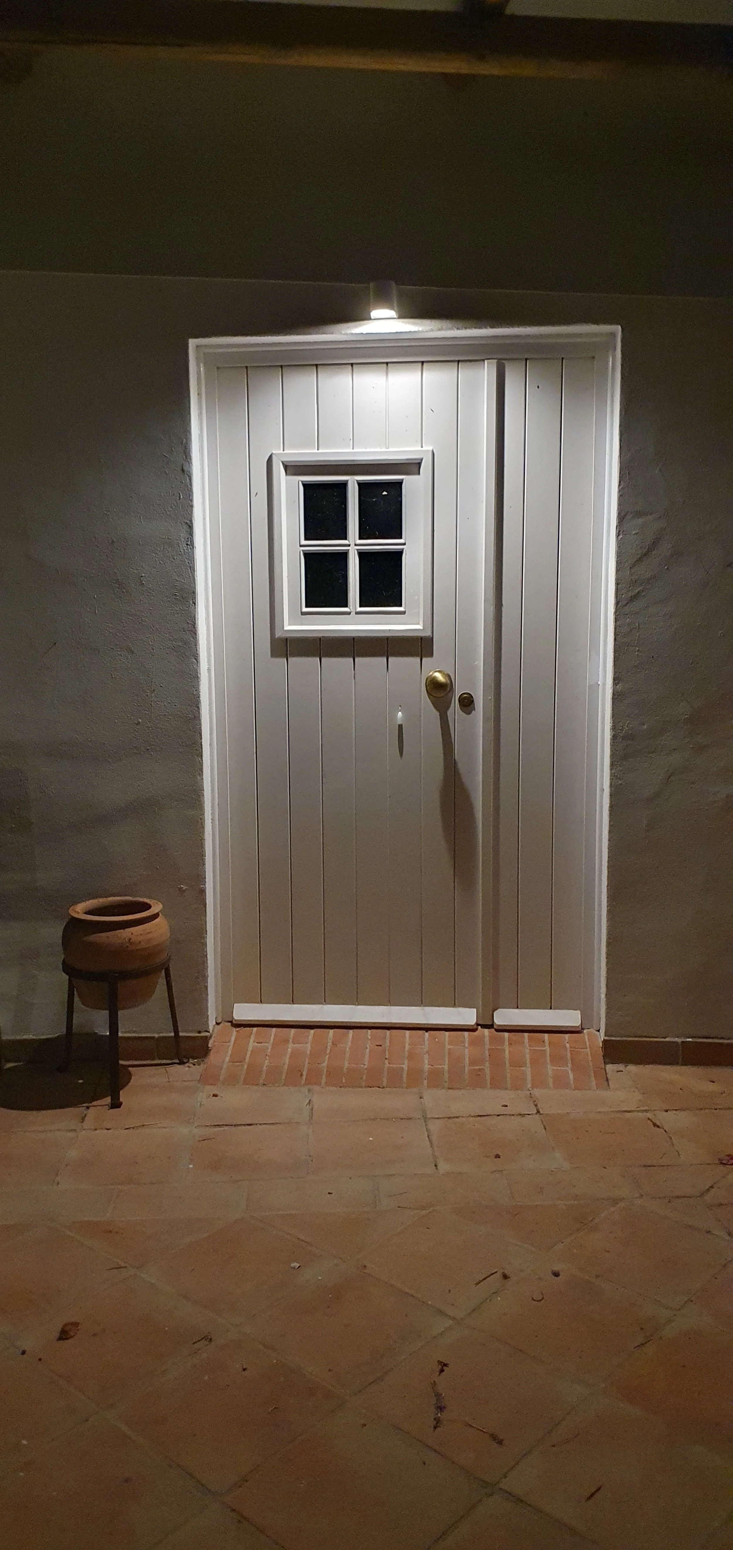 Storage and Mudroom Entrance at Night
