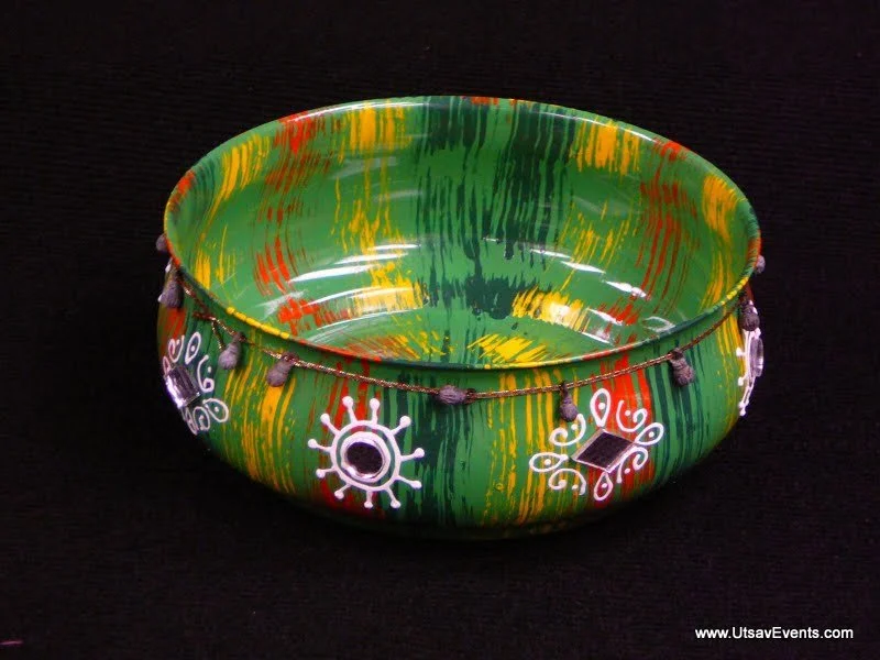 Steel Green with pink and orange bowl.JPG