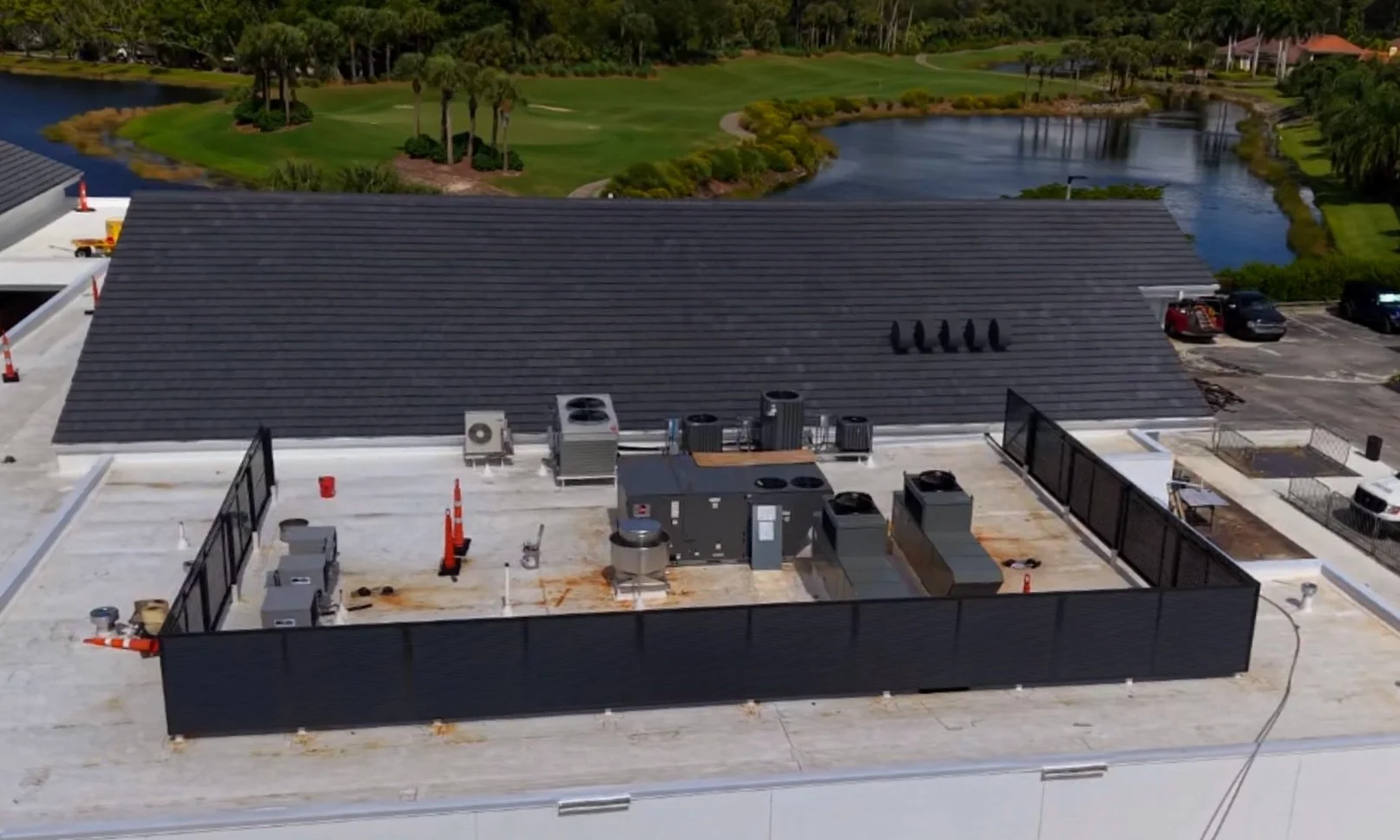 Hide The Equipment – Rooftop Privacy Panels

This project highlights our signature “Hide-The-Equipment” solution — a custom aluminum rooftop privacy system built to blend functionality with visual appeal. Installed at The Lodge in Heritage Palms Coun