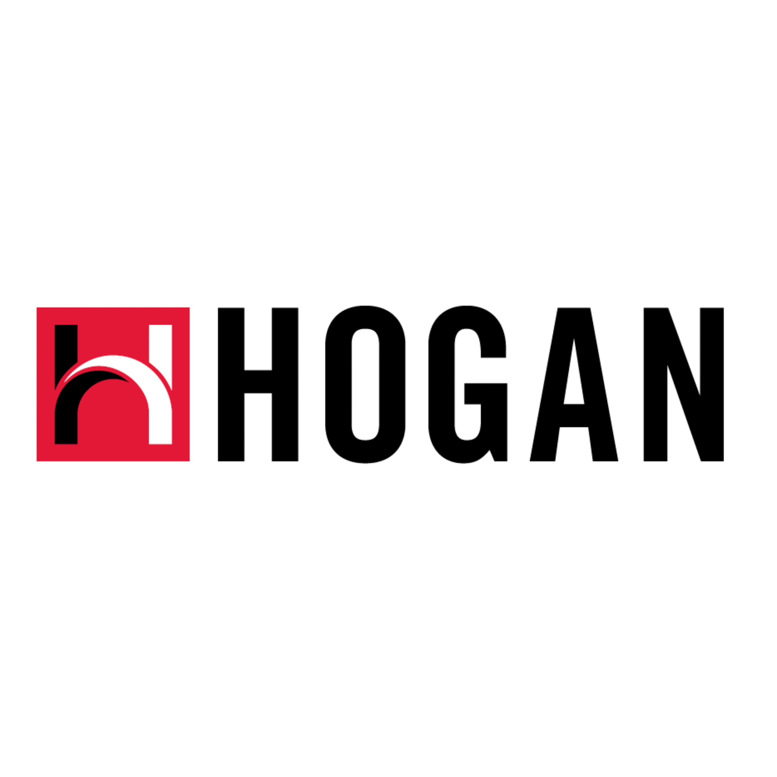 H Ground logo with black text and a red square featuring a black arch.