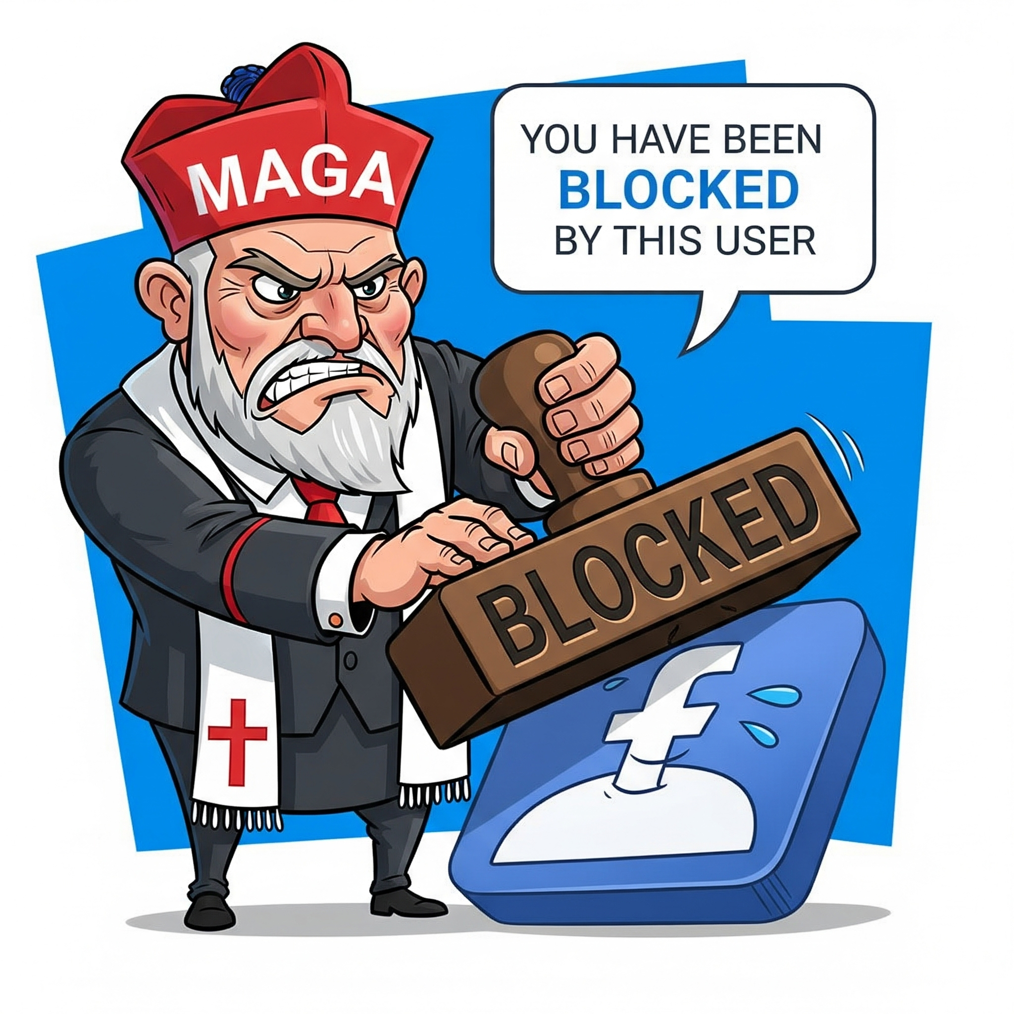I got blocked on Facebook by a MAGA Cleric and all I got was this lousy blog post