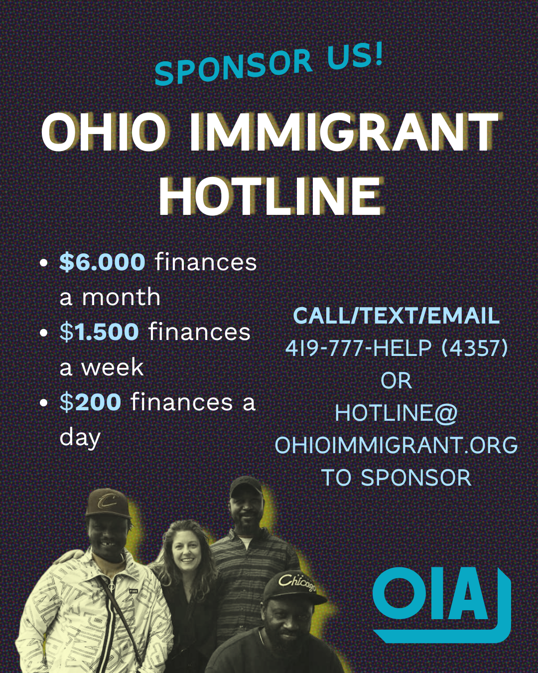 We keep us safe: Sponsor the Ohio Immigrant Hotline today!