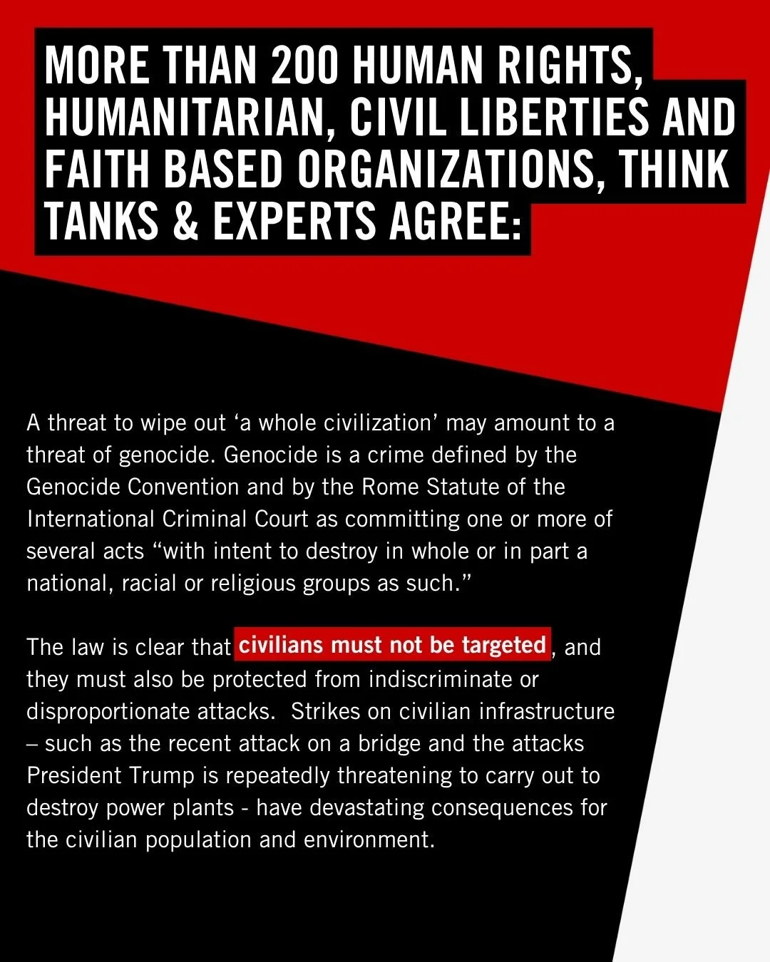 No genocide in Iran, or anywhere