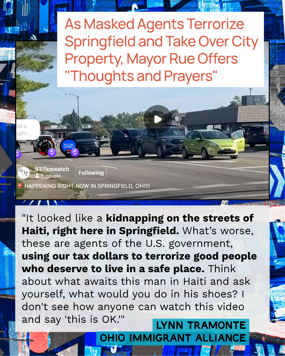 As Masked Agents Terrorize Springfield and Take Over City Property, Mayor Rue Offers "Thoughts and Prayers"