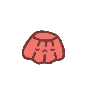Simple illustration of a pink jellyfish with a rounded top and tentacles
