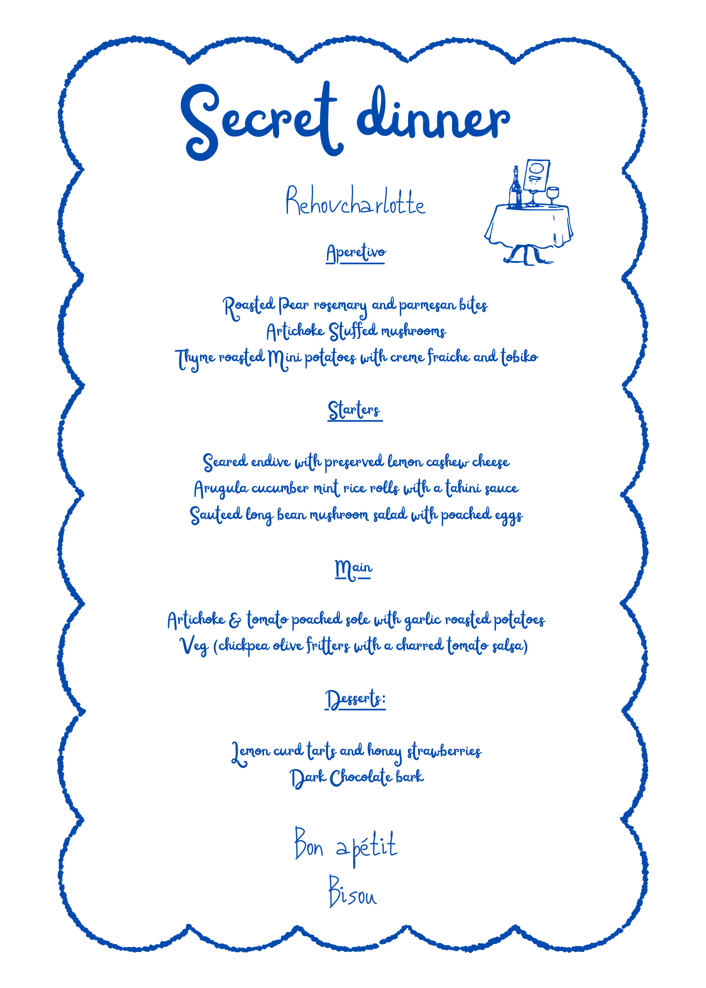 Secret Menu Rehov Charlotte