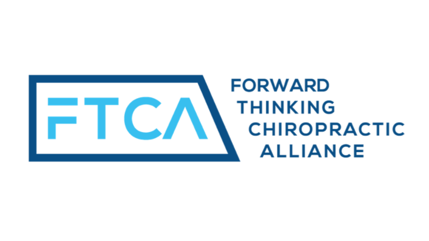 Logo with the letters 'ICAA' inside a stylized house outline, and the words 'Forward Thinking Chiropractic Alliance' beside it in blue text.