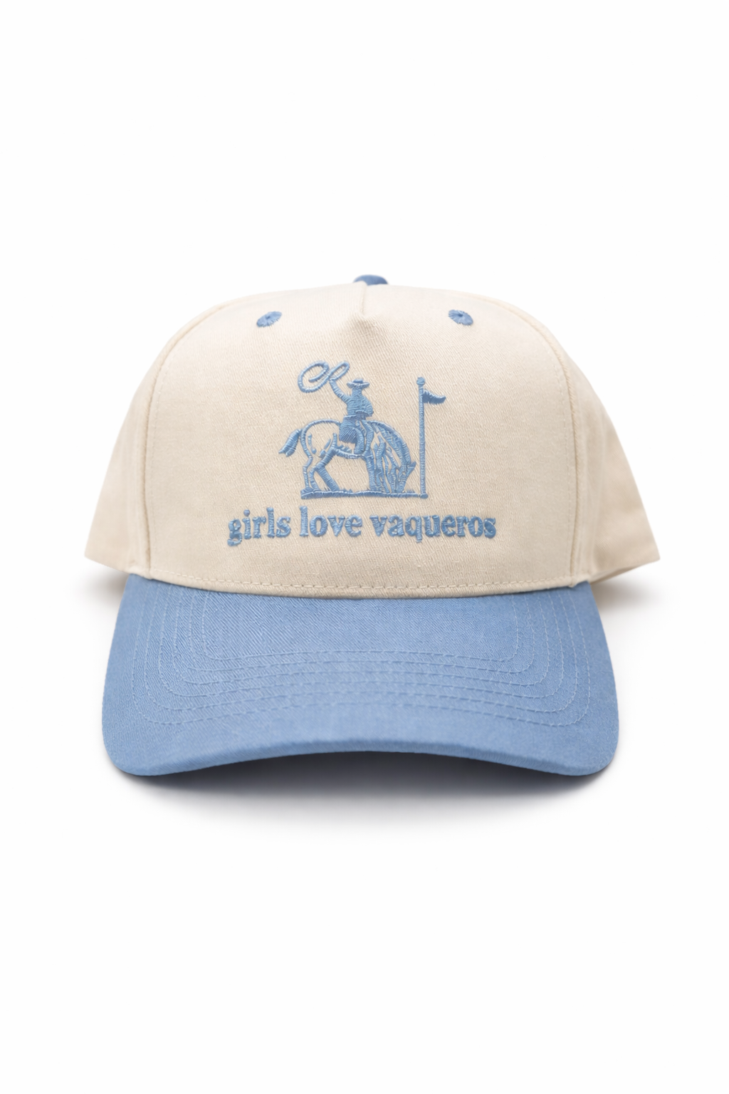 Girls Love Vaqueros-Dusty Blue