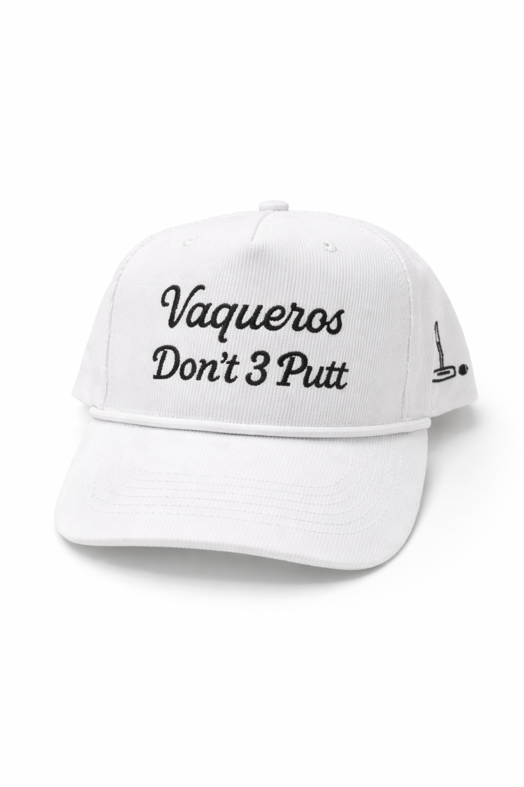 Don’t 3 Putt- White Corduroy