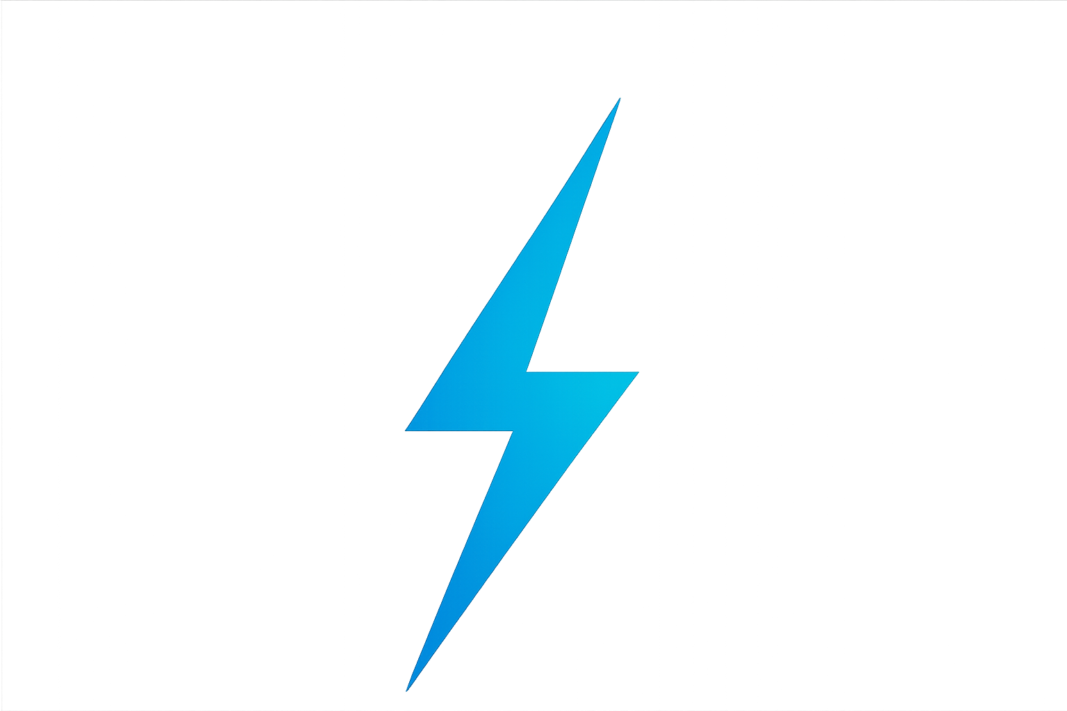Une icône de fiche électrique bleue avec un éclair stylisé.